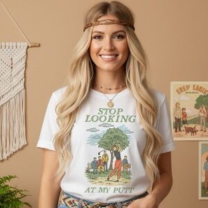 Funny Golf Pun Graphic Tee Punny T-Shirt Soft Short Sleeve